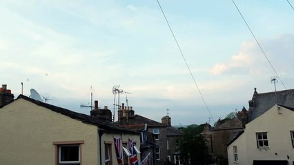 Swifts flying over rooftops in Hawes