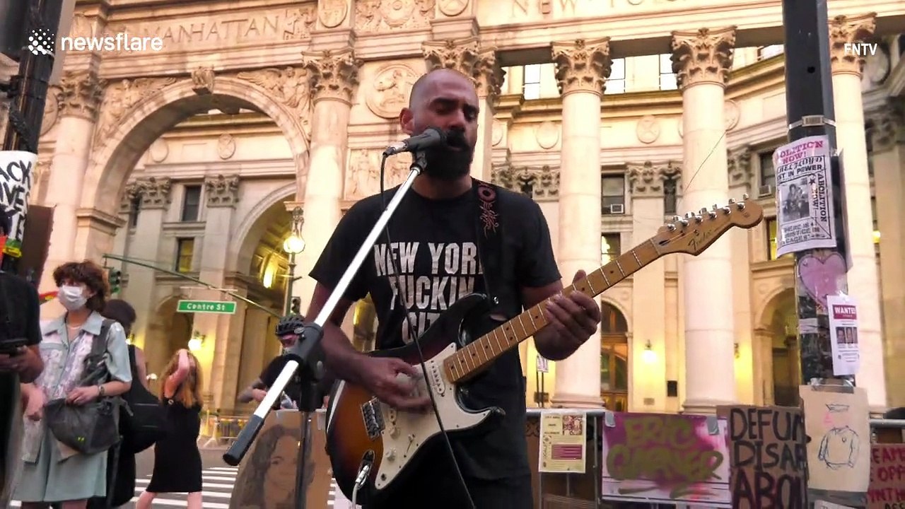Hundreds of Black Lives Matter activists spend a third night at New York's City Hall Park