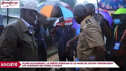 Pluies diluviennes - le préfet d`Abidjan et le Maire de Cocody sensibilisent les habitants des zones à risque