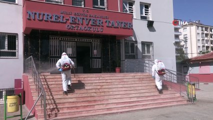 YKS öncesinde okullar dezenfekte ediliyor