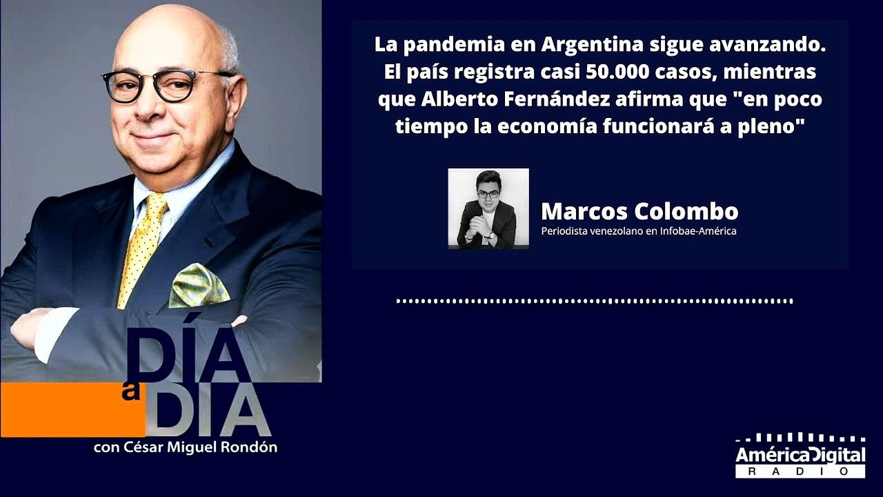 La pandemia en Argentina sigue avanzando. El país registra casi 50.000 casos, mientras que Alberto Fernández afirma que "en poco tiempo la economía funcionará a pleno"
