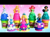 Disney Play Doh Sparkle Glittering Gowns ❤ Design a Dress Disney Frozen Anna Elsa Jasmine Ariel
