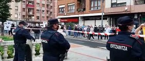 Protestas en Sestao (Vizcaya) antes del mitin de Vox