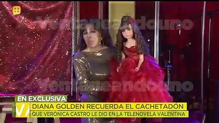 Diana Golden recuerda cuando Verónica Castro le dio tremendo 'cachetadón' de telenovela.|Ventaneando