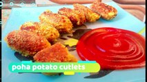 poha aloo cutlets |snacks time | घर पे बनाये रेस्टोरेंट जैसा टेस्टि cutlet