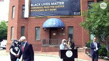 CAIR unveils Black Lives Matter banner in honor of George Floyd - USA TODAY