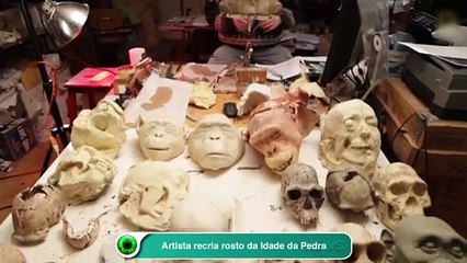 Artista recria rosto da Idade da Pedra