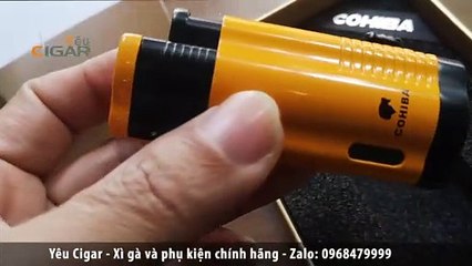 Bật lửa cigar 3 tia kèm đục lỗ giá rẻ của Cohiba
