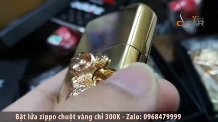 Bật lửa zippo chuột vàng tài lộc cho năm canh tý 2020 chỉ 300K