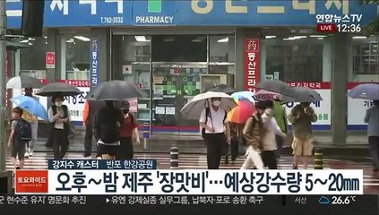 [날씨] 오후부터 밤, 제주 장맛비…최고 20㎜