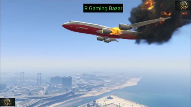 GTA5 Giant Airplane Emergency Landing On Highway|| Two Engines Failed|| FHD Plane Crashed||Dangerous Landing
