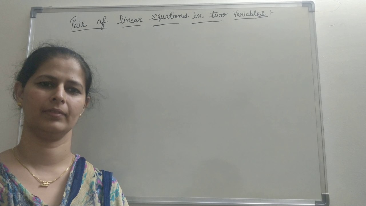 Pair Of Linear Equation in Two Variables Lesson 1