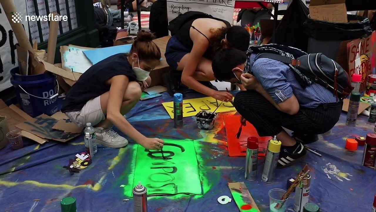 "Occupy City Hall" protest continues in New York as demonstrators camp in city park