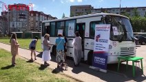 Russian Bus and Tent Polling Stations Appear as Country Holds Vote on Changes to Constitution
