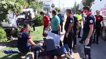 Sınava giden iki kız kardeş kazada yaralandı