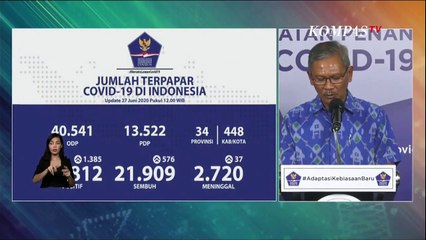 Update Corona 27 Juni: 52.812 Positif, 21.909 Sembuh, 2.720 Meninggal
