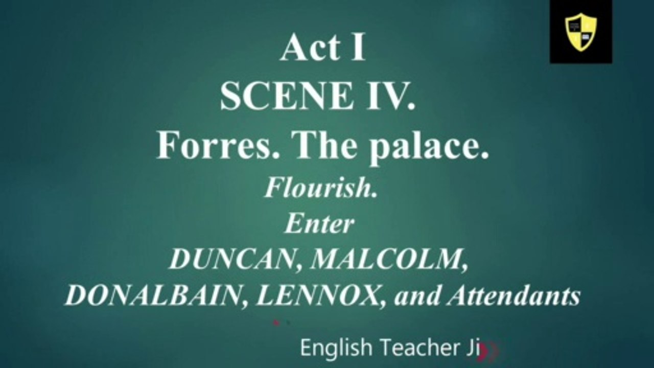 Macbeth Act 1 Scene 4