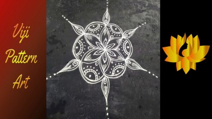How To Draw Rangoli Designs || Rangoli Kolam || Simple Kolams || Easy Kolams ||  Viji Pattern Art
