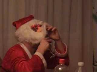 Père noël boit