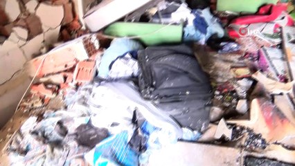 Patlamanın yaşandığı apartmanın içi görüntülendi