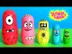 Learn Colors with Yo Gabba Gabba Stacking Cups Nesting Toys Surprise Kinder Eggs For Children MLP