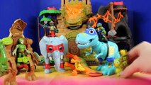 Teenage Mutant Ninja Turtles Half Shell Heroes TMNT Go On A Imaginext Dinosaur Adventure