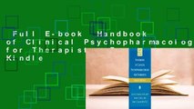Full E-book  Handbook of Clinical Psychopharmacology for Therapists  For Kindle