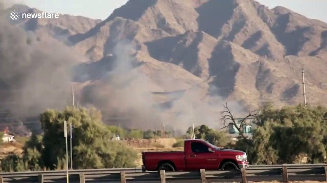 Huge plume of smoke seen rising from Arizona brush fire