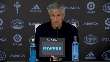 Setién: "Nos ha faltado un poco de capacidad para gestionar mejor el balón"