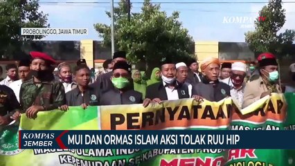 MUI dan Ormas Islam Probolinggo Aksi Tolak RUU HIP