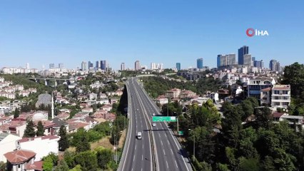 İstanbul’da sokağa çıkma kısıtlaması başladı, boş yollar havadan görüntülendi