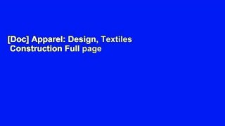 [Doc] Apparel: Design, Textiles  Construction Full page