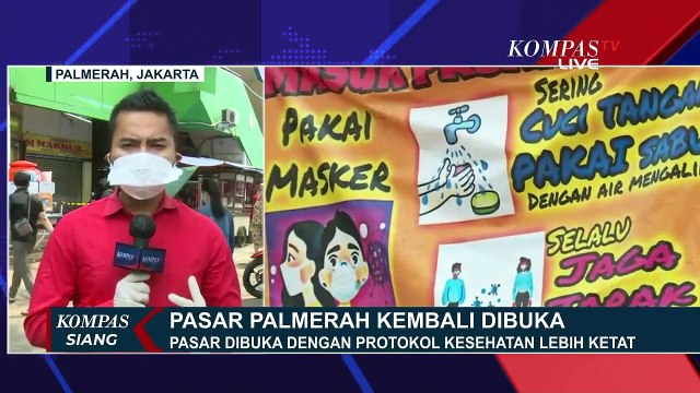 Pasar Palmerah Dibuka, Kios Terapkan Ganjil Genap