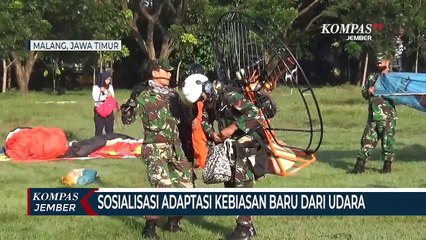 TNI AU Sosialisasikan Adaptasi Kebiasan Baru dari Udara