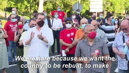 Thousands rally in Madrid for 'social reconstruction' in Spain