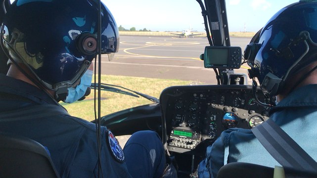 À bord de l’Ecureuil de la section aérienne de gendarmerie de Rennes