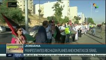 Protestan en Jordania contra la ocupación israelí a Palestina