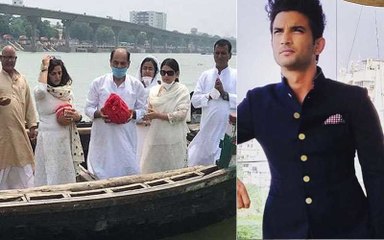 Sushant Singh Rajput's Ashes Immersed In The Ganga River By His Family Members | SpotboyE
