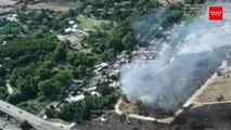 Incendio de pastos en Móstoles