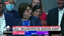 Municipales : la réaction de Martine Aubry après sa victoire