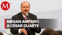 Niegan amparo a César Duarte contra orden de captura por desvío