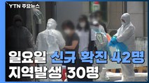 일요일 신규 확진 42명...지역발생 30명·해외유입 12명 / YTN