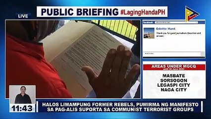 Halos 50 former rebels, pumirma ng manifesto sa pag-alis suporta sa communist terrorist groups
