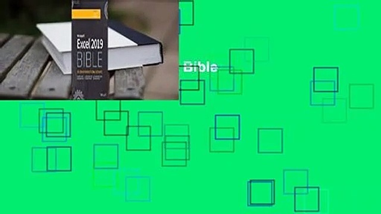 Full version  Excel 2019 Bible  For Free