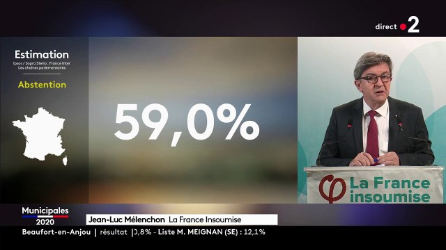 Elections municipales 2020 : face à la forte abstention, Jean-Luc Mélenchon s'inquiète de la grève civique des Français