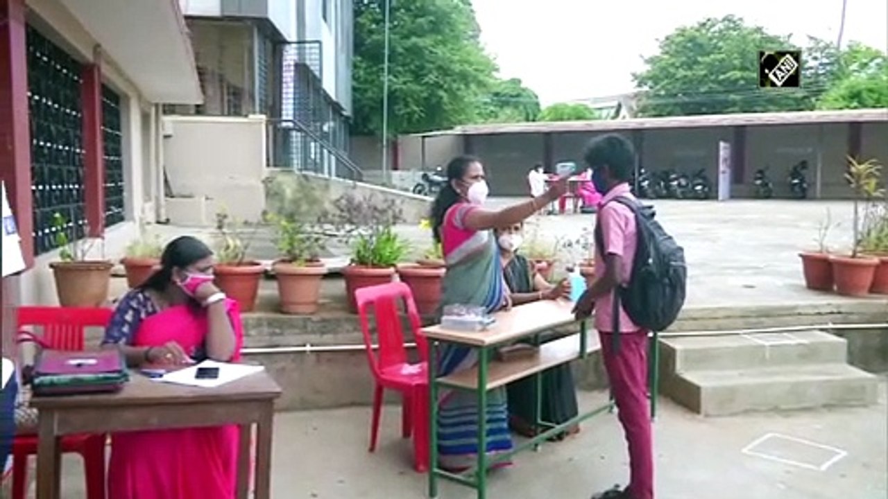 SSLC examinations: Students undergo thermal checking at exam centres