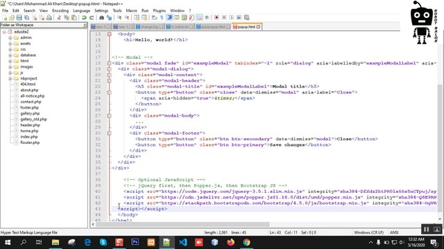 Automatic popup window on page load using Javascript/Jquery | Robot Balok