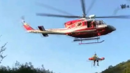Selli (CZ) - Colto da malore su fiume Simeri, soccorso dai Vigili del Fuoco (29.06.20)