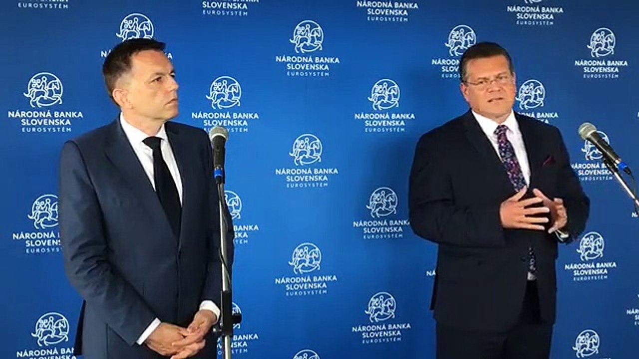 ZÁZNAM: TK guvernéra NBS P. Kažimíra a podpredsedu EK M. Šefčoviča