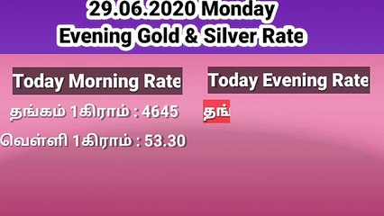 29.06.2020 Today Evening gold rate in Tamilnadu